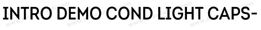 Intro Demo Cond Light CAPS字体转换